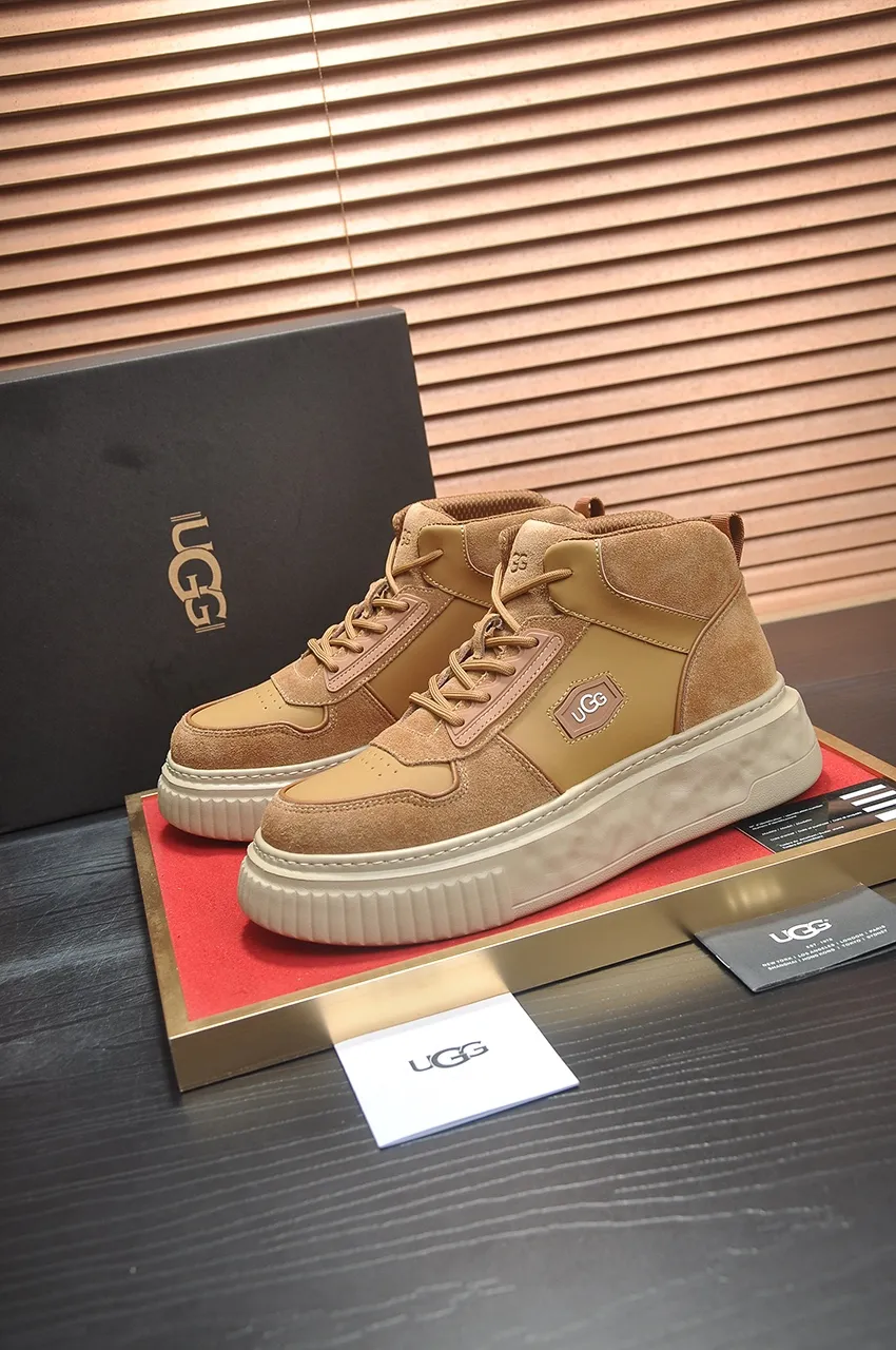 Men's shoes 💰640💶 [UGG] (full wool lining) top-end high-quality fur-in-one warm snow boots from Australia's warm luxury brand men's shoes, UGG-5877 official website synchronized, made of imported cowhide, carefully sewn...Imported rubber foam outsole (comfortable, soft, wear-resistant) The quality is really great...Exquisite workmanship, you can't put it down at first sight, available in sizes 39-44